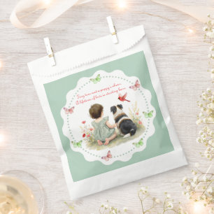 Personalized Baby Girl and her Puppy Baby Shower Favour Bags
