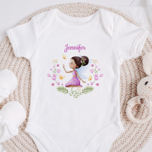 Personalized Baby Girl Bodysuit With A Fairy
