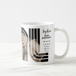 Personalized Baby "GIRL" Photo Birth Announcement Coffee Mug