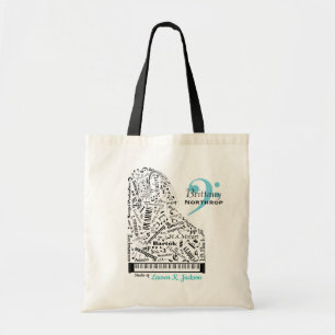 Personalized Baby Grand Piano Student Teacher Tote Bag