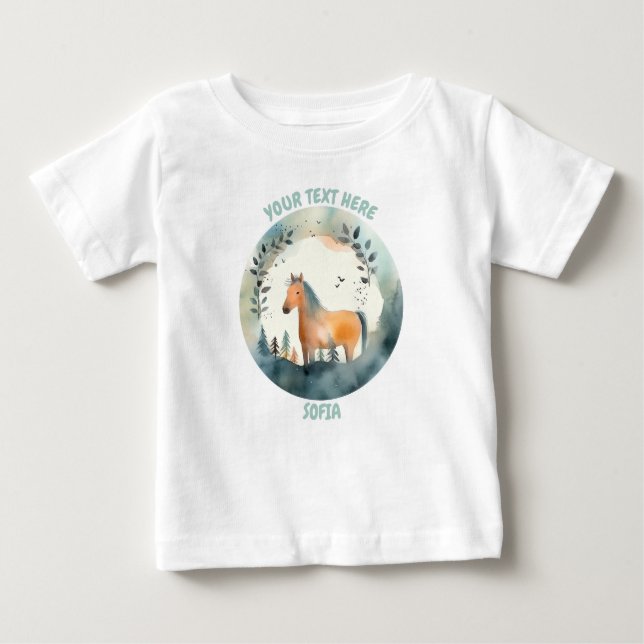 Personalized baby Horse Tee (Front)