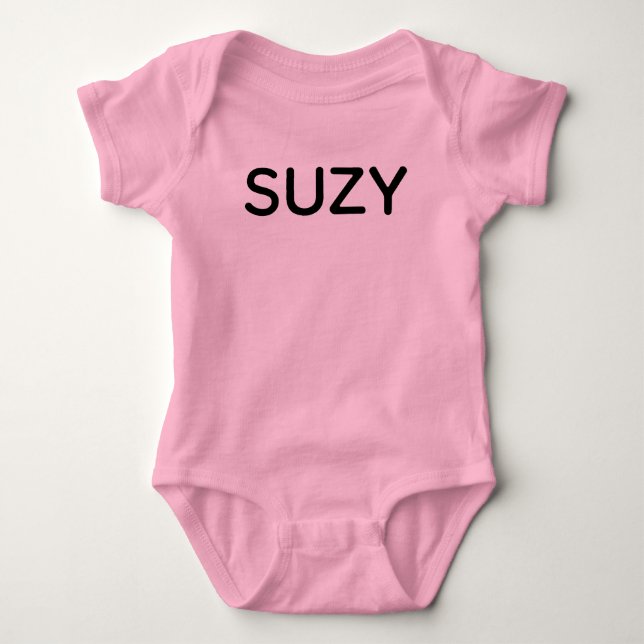 PERSONALIZED BABY JUMPSUIT PINK (Front)