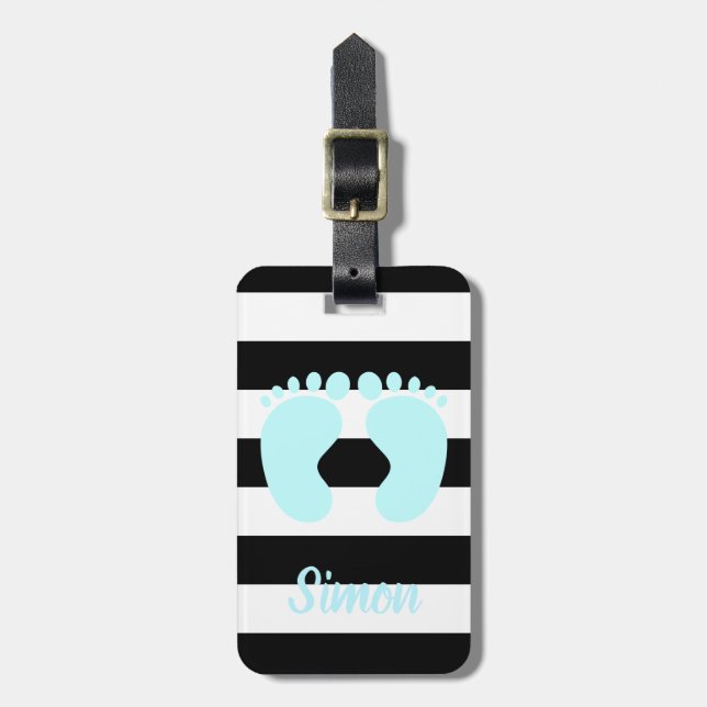 Personalized baby luggage tag (Front Vertical)