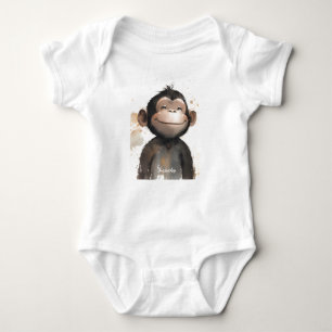 Personalized Baby Monkey bodysuit