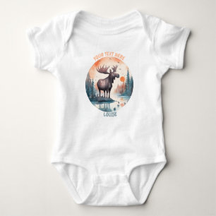 Personalized Baby Moose bodysuit