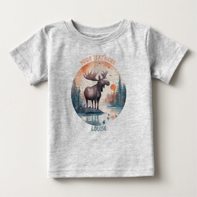Personalized baby Moose Tee (Front)
