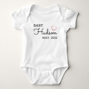 Personalized Baby Name Announcement Bodysuit