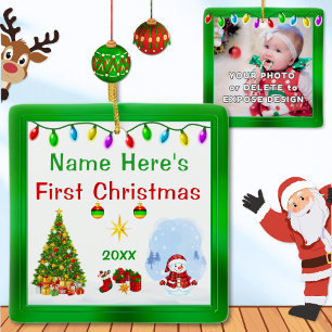 Personalized Baby Ornaments First Christmas