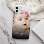 Personalized Baby Photo Name Handwriting iPhone 15 Mini Case<br><div class="desc">Create your own personalized iPhone 11 case with your custom modern handwritten script name and favorite baby photo.</div>