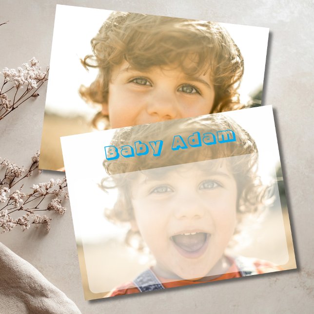 Personalized Baby Photo Name Stationery Note Card (Creator Uploaded)