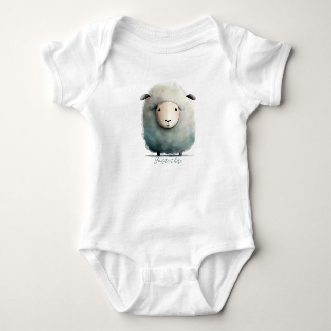 Personalized Baby sheep bodysuit (Front)