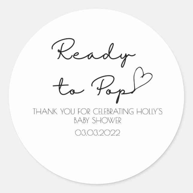 Personalized Baby Shower Stickers (Front)