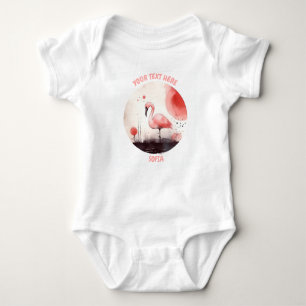 Personalized BabyFlamingo bodysuit