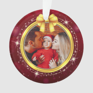 Personalized Baby's First Christmas Photo Keepsake Ornament