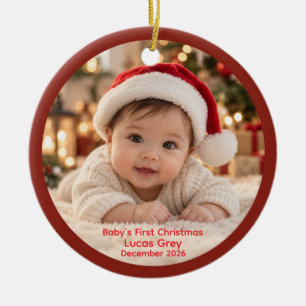 Personalized Baby's First Christmas Photo Ornament