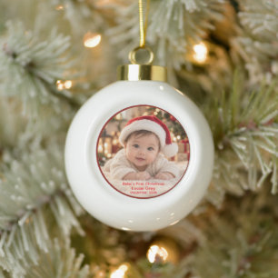 Personalized Baby's First Christmas Photo Ornament