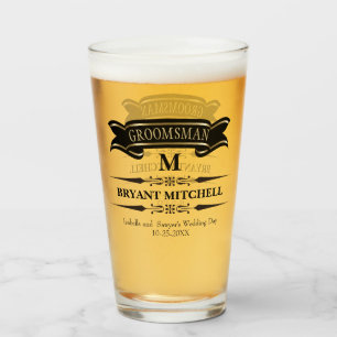 Personalized Bachelor Party Glass