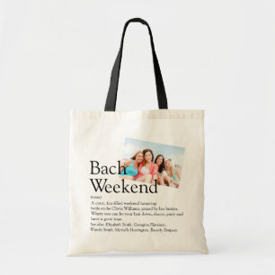 Personalized Bachelorette Weekend Definition Photo Tote Bag