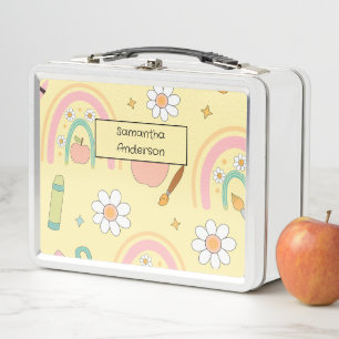 Personalized Back to School for Kids -  Metal Lunch Box