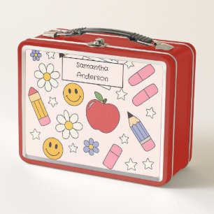 Personalized Back to School for Kids -  Metal Lunch Box