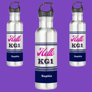 Personalized Back To School Hello KG1  710 Ml Water Bottle
