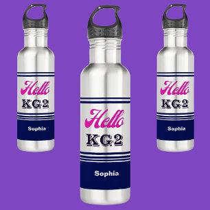 Personalized Back To School Hello KG2  710 Ml Water Bottle