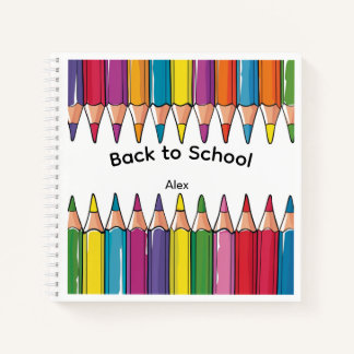 Personalized Back to School Notebook with Pencils