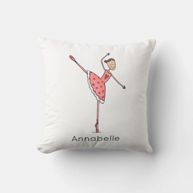 Personalized Ballerina Ballet Dancer Cushion (Front)