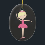 Personalized Ballerina Christmas Ornament<br><div class="desc">This super cute ballerina ornament makes a great holiday keepsake for your child, just change the template text and change the background colors if you want and you're all set! If you need help or have something else in mind, just click on the contact link above to send the designer...</div>