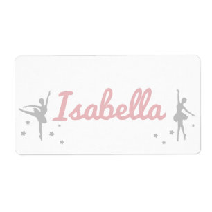 Personalized Ballerina Dancer Sticker Name