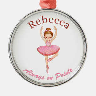Personalized Ballet Dance, Custom Pink Tutu Gift  Metal Tree Decoration