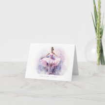 Personalized Ballet Thank You Note Card Stationery