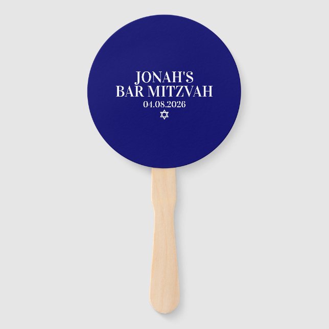 Personalized Bar Mitzvah Hand Fans (Front)