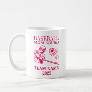 Personalized baseball mom coffee mug