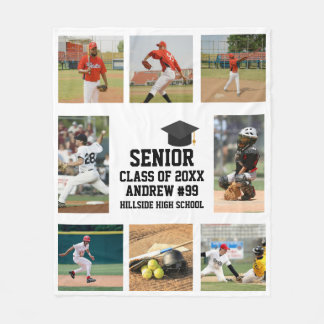 Personalized Baseball Senior Class Of Graduation Fleece Blanket