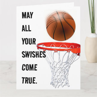 Personalized Basketball Birthday Card