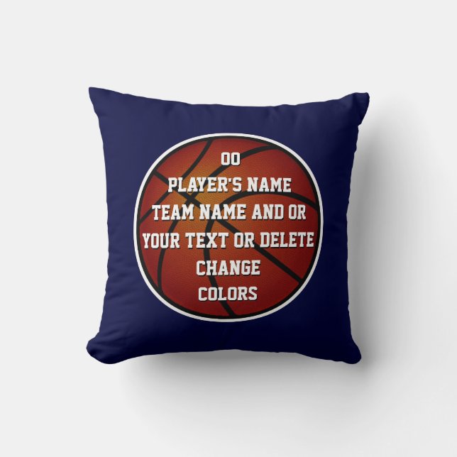 Personalized Basketball Decor for Boys Room Cushion (Front)
