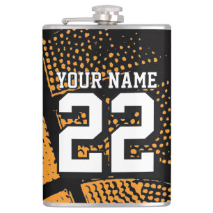 Personalized basketball drink flask for sports fan