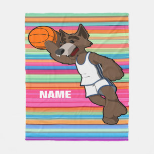 Personalized Basketball Fleece Blanket