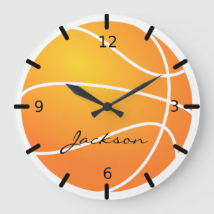 Personalized Basketball Large Clock