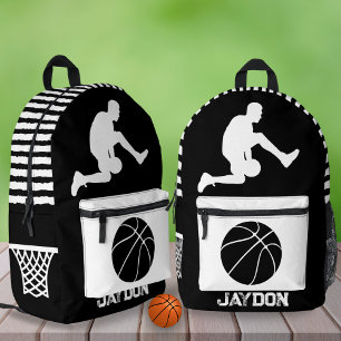 Personalized Basketball Left-Handed Trendy School Printed Backpack