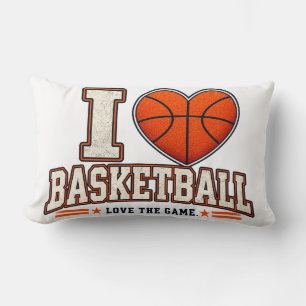 Personalized Basketball Throw Pillow I Love Bask