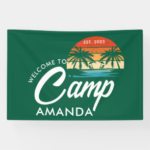 Personalized Beach Camp Bachelorette Party Custom Banner
