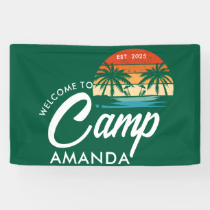 Personalized Beach Camp Bachelorette Party Custom Banner