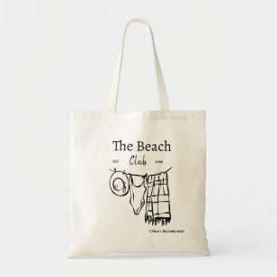 Personalized Beach Club Bachelorette Tote Bag