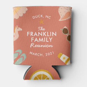 Personalized Beach Family Reunion Bottle or Can Co Cooler