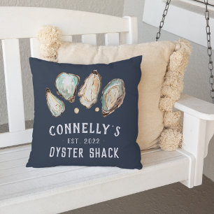 Personalized Beach House Oyster Shack Cushion