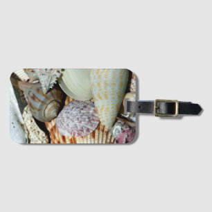 Personalized Beach Seashells Photo Luggage Tag