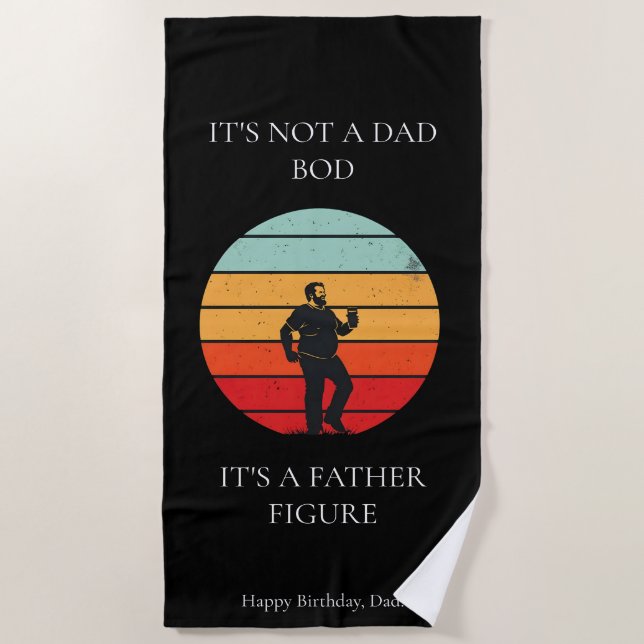 Personalized Beach Towel for Dad (Front)