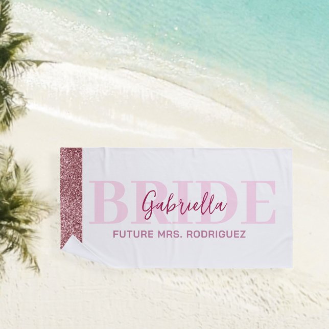Personalized beach towel for the bride (Creator Uploaded)